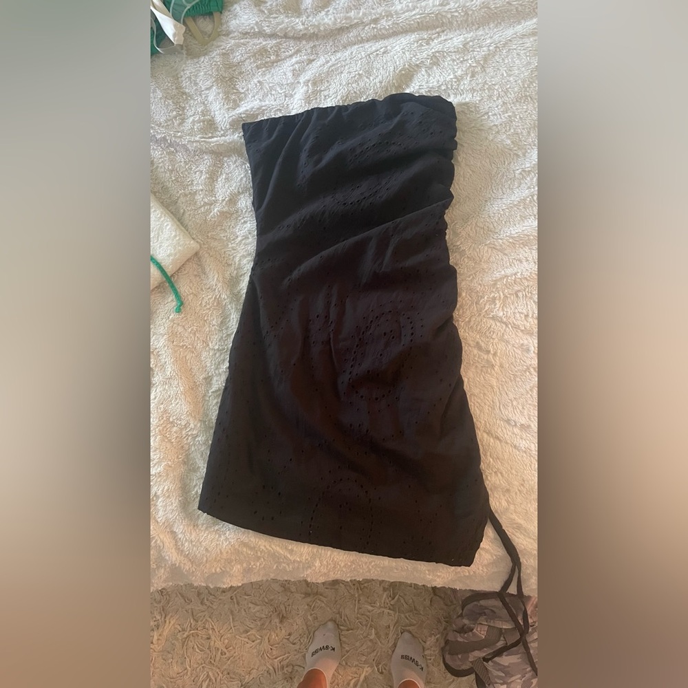 Black Strapless Mini Dress